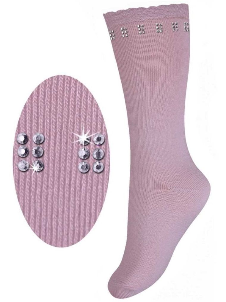 Podkolanówki dziewczęce, jasnoróżowe, Milusie