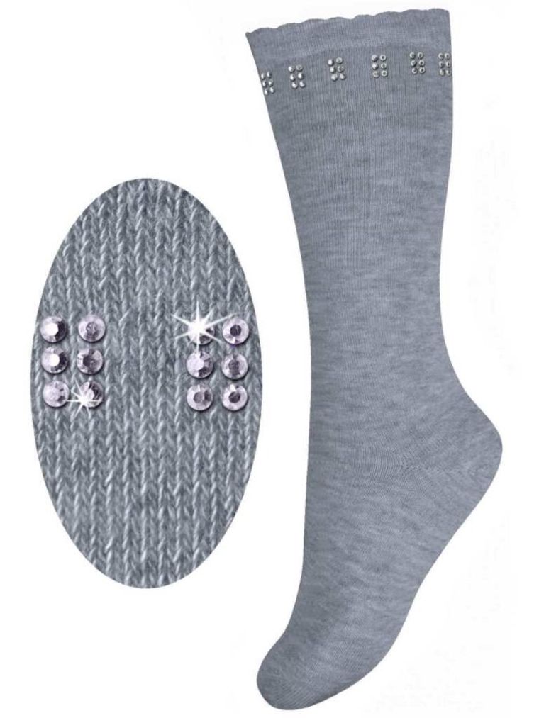 Podkolanówki dziewczęce, jasnoszare melanż, Milusie