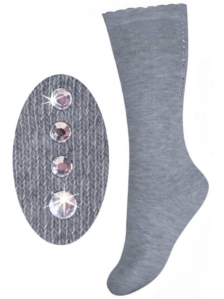 Podkolanówki dziewczęce, szare melanż, Milusie