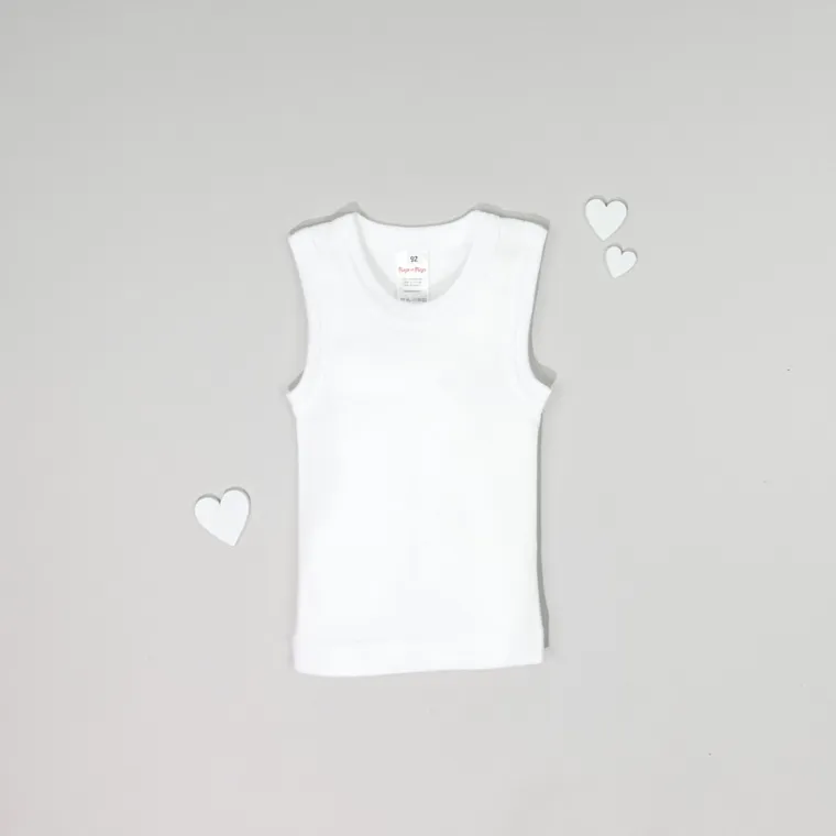 Podkoszulek chłopięcy, biały, Adaś, Tup Tup