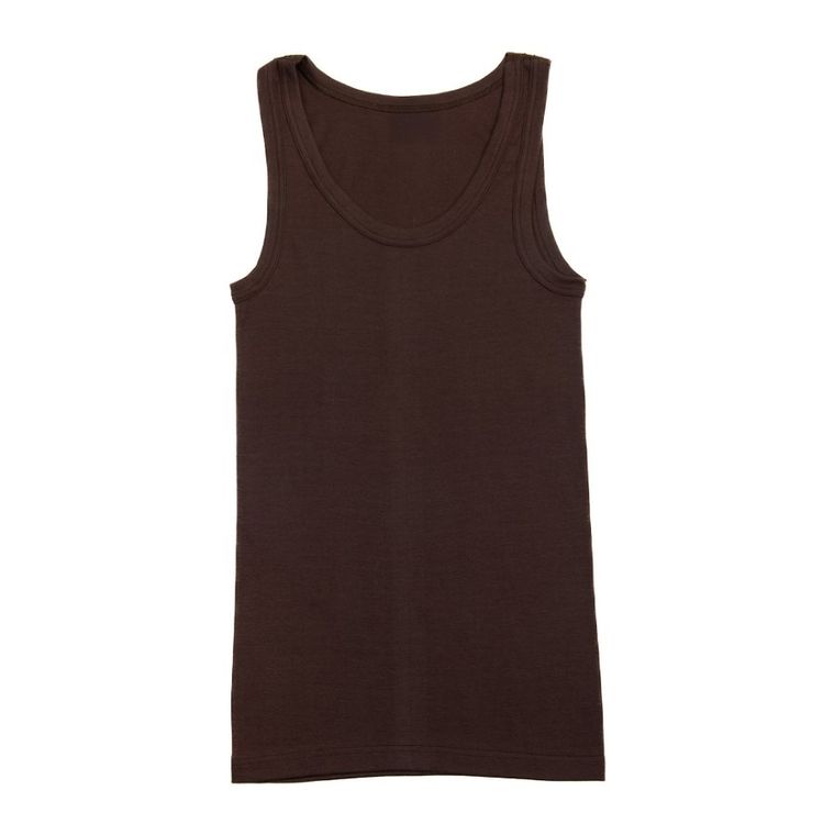 Podkoszulek damski bez rękawów, brązowy, e.Femme