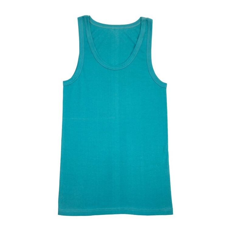 Podkoszulek damski bez rękawów, turkusowy, e.Femme
