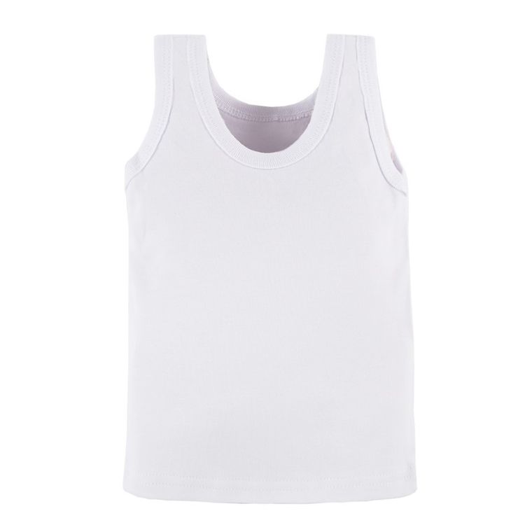 Podkoszulek dziecięcy bez rękawów, biały, Eevi