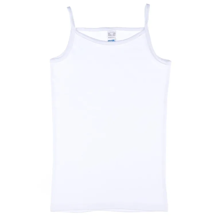 Podkoszulek dziecięcy na ramiączka, biały, Olimpias