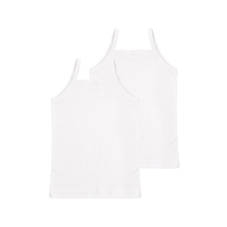 Podkoszulek dziewczęcy, biały, zestaw, 2 szt., Tup Tup