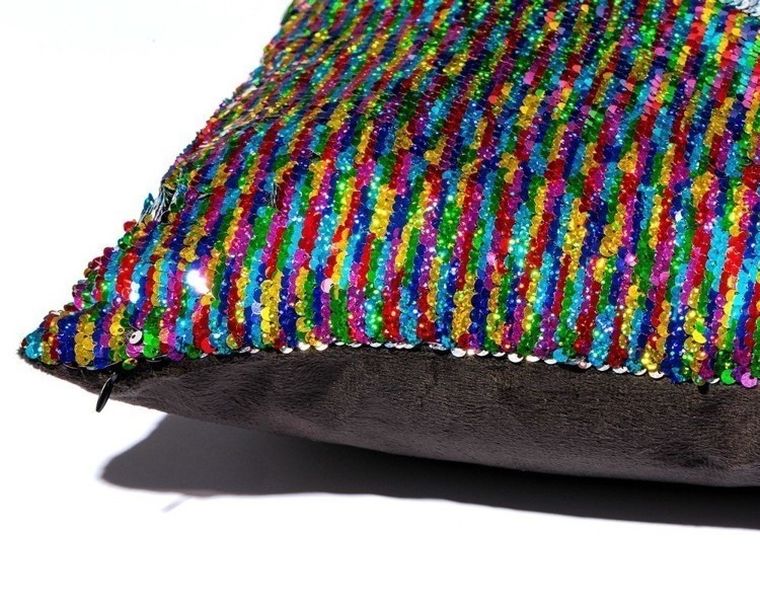 Poduszka z cekinami, kwadratowa