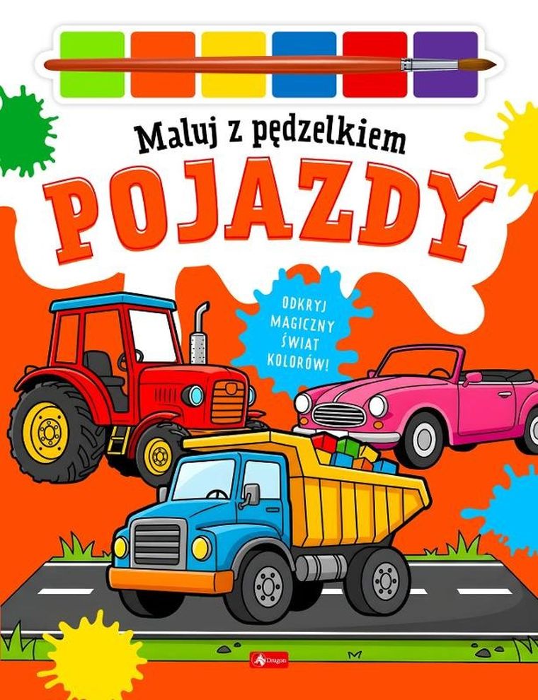 Pojazdy. Dla chłopców. Maluj pędzelkiem
