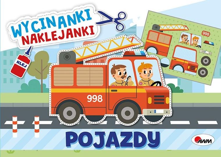 Pojazdy. Wycinanki naklejanki