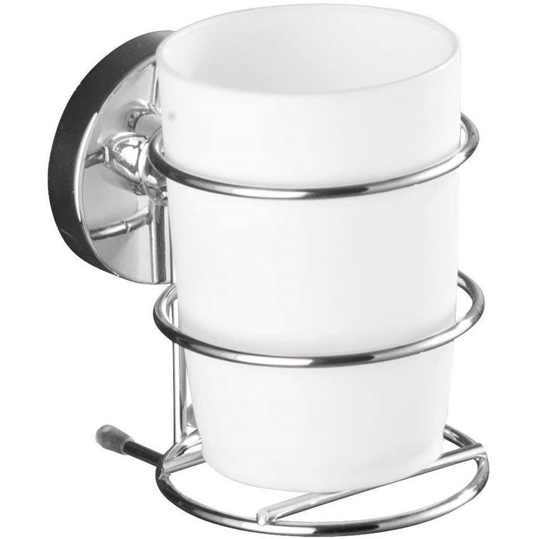 Pojemnik na szczoteczki do zębów, Milazzo Vacuum-Loc, stal chromowana