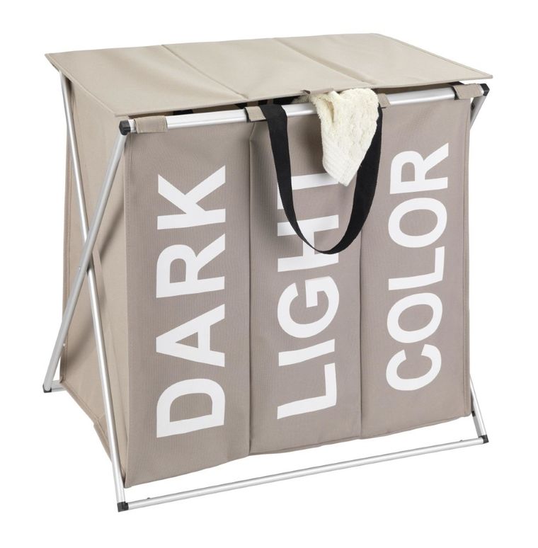 Pojemnik trójkomorowy na bieliznę, 118 l, 57-57-38 cm
