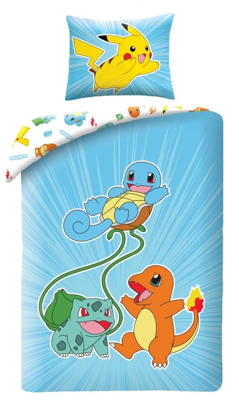 Pokemon, 2-częściowy komplet pościeli, 140-200 cm