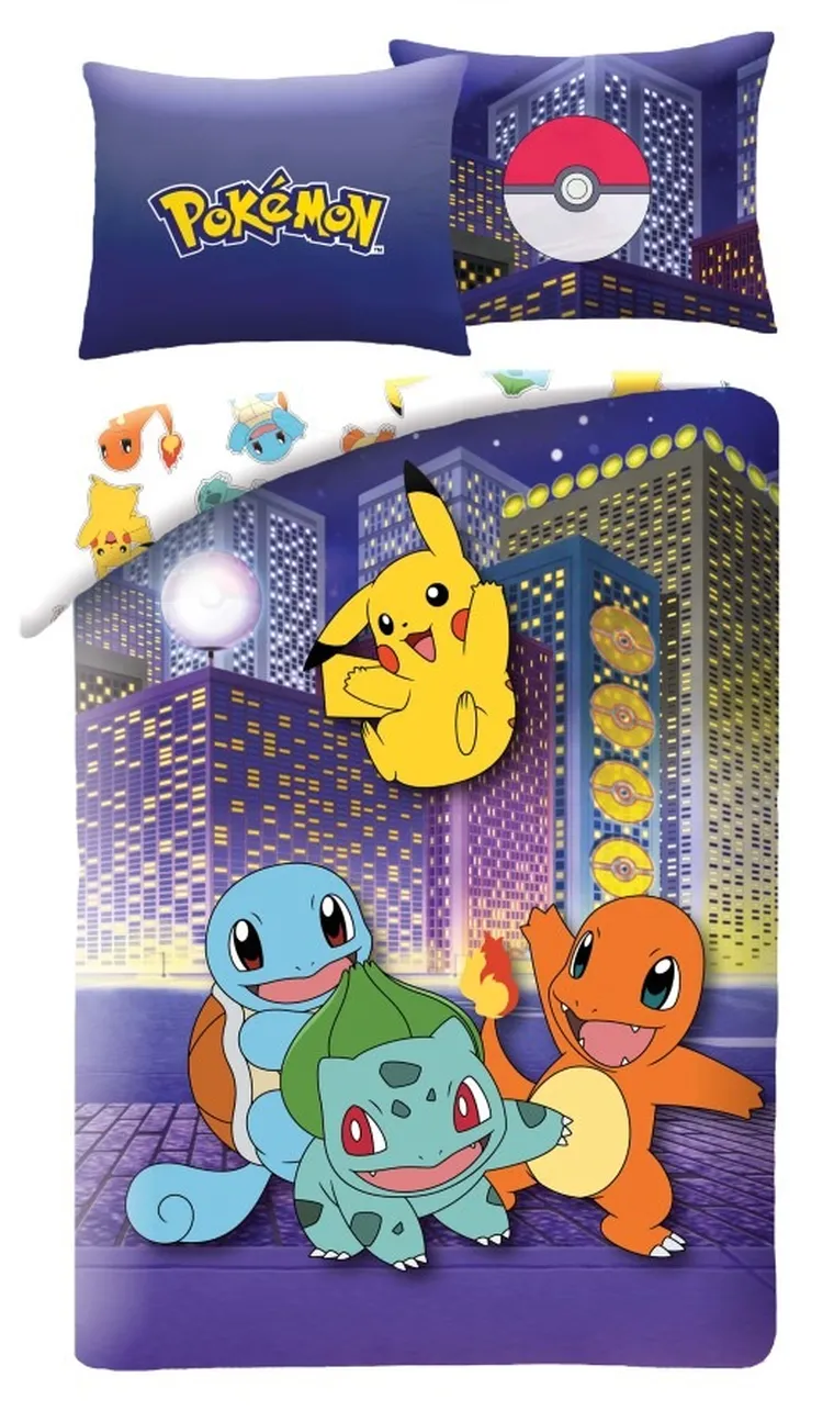 Pokemon, 2-częściowy komplet pościeli, 140-200 cm