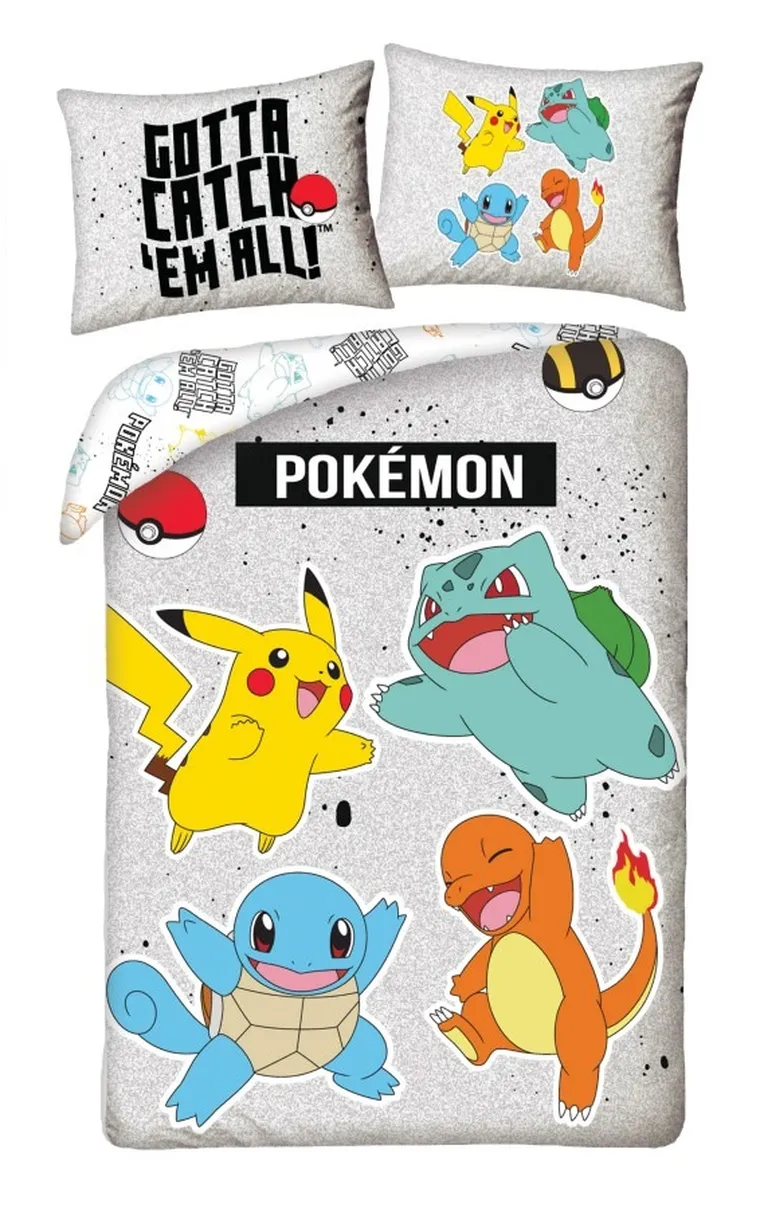 Pokemon, 2-częściowy komplet pościeli, 140-200 cm