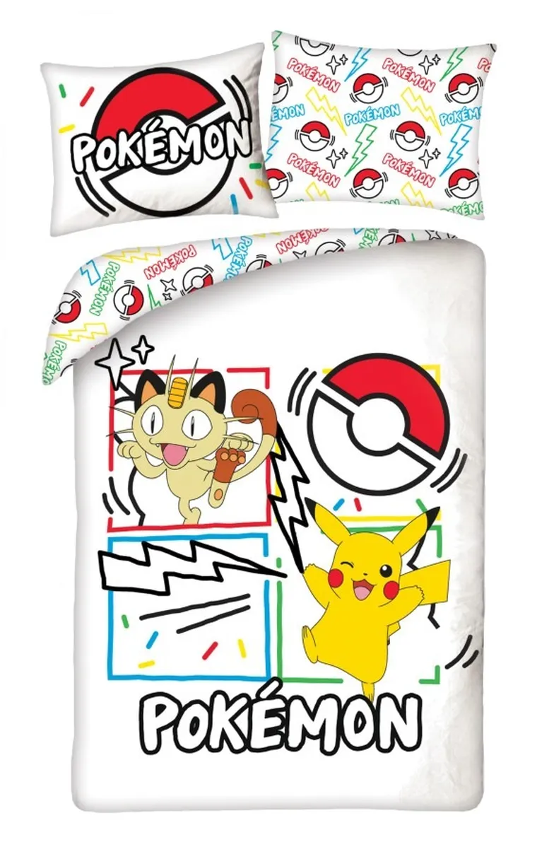 Pokemon, 2-częściowy komplet pościeli, 140-200 cm