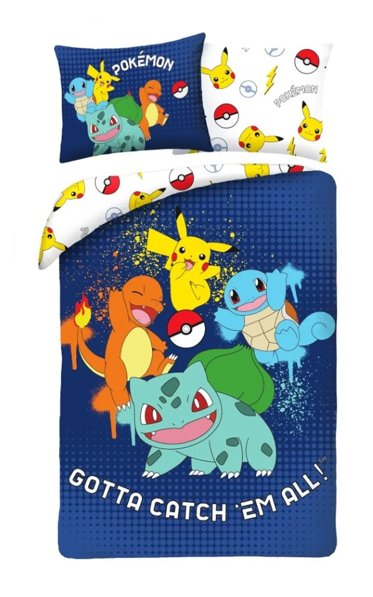Pokemon, 2-częściowy komplet pościeli, 140-200 cm