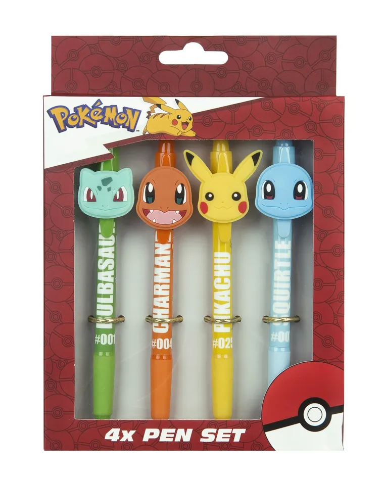 Pokemon, długopisy, 4 szt.