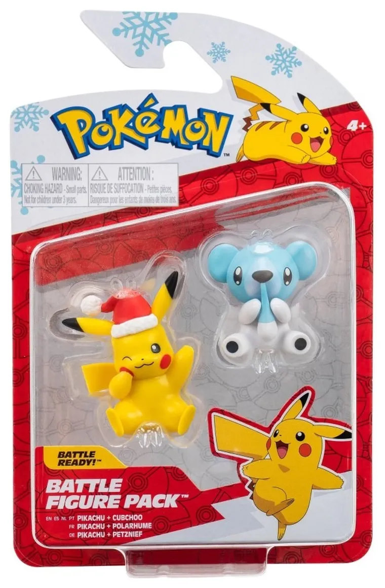 Pokemon, Holiday, Cubchoo & Pikachu, zestaw figurek bitewnych, wersja świąteczna