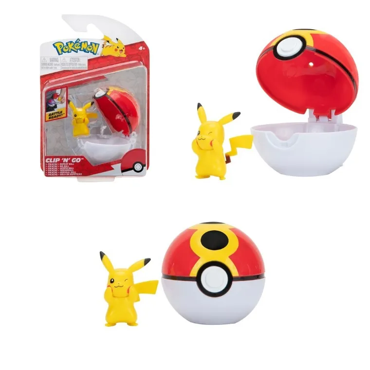 Pokemon, Pokeball Clip'N'Go, kula z figurką, Pikachu