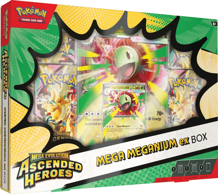 Pokemon TCG: Mega Evolution, Ascended Heroes, Mega Meganium ex Box, gra karciana