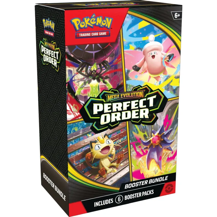 Pokemon TCG: Mega Evolution, Perfect Order, Booster Bundle, gra karciana, dodatek