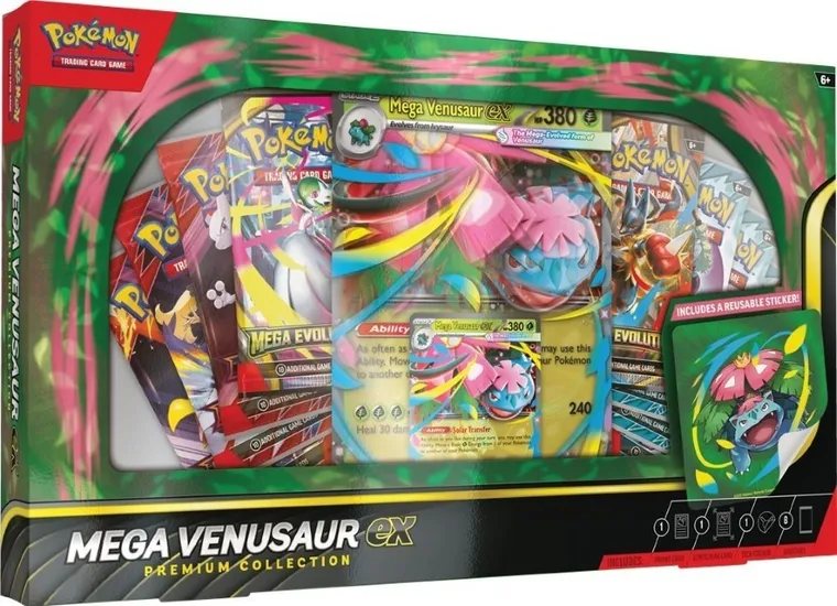Pokemon TCG: Mega Venusaur ex, Premium Collection, gra karciana