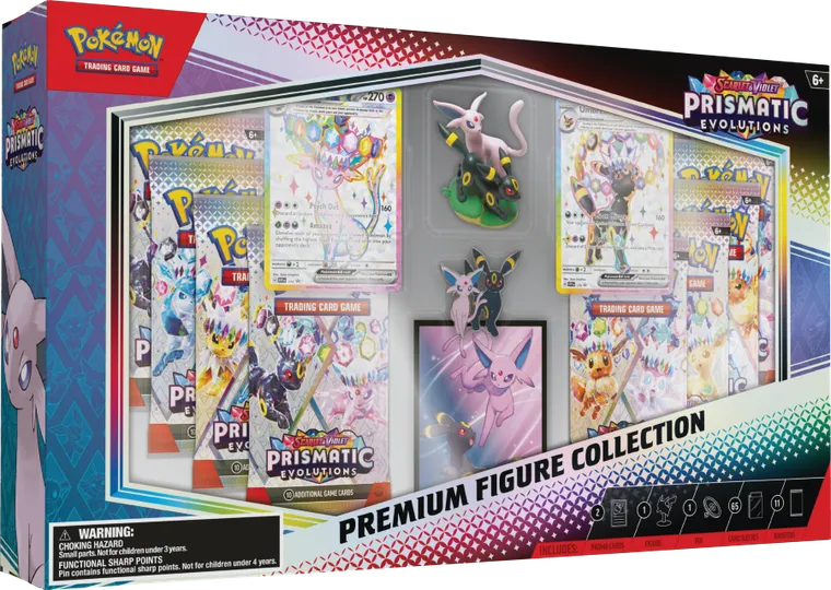 Pokemon TCG: Prismatic Evolution, Super Premium Figure Collection, gra karciana, booster