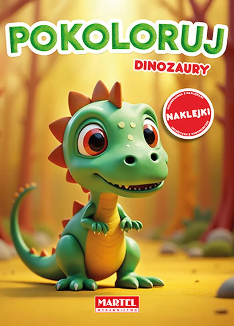 Pokoloruj dinozaury z naklejkami