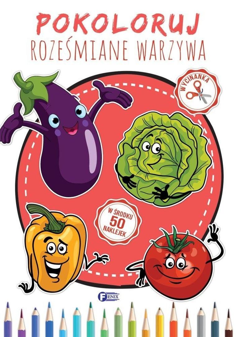 Pokoloruj. Roześmiane warzywa
