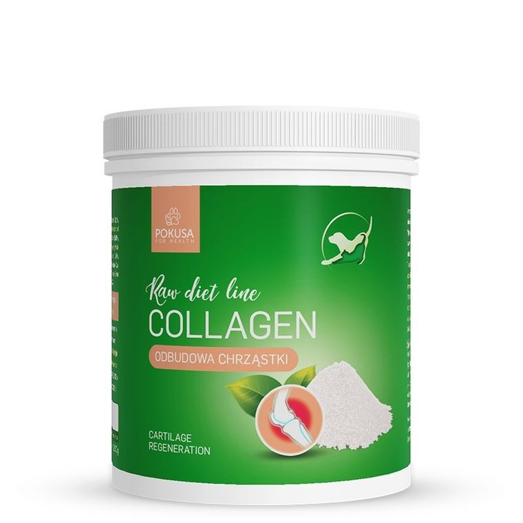 Pokusa, Raw Diet Line Collagen, suplement dla psa i kota, 200g