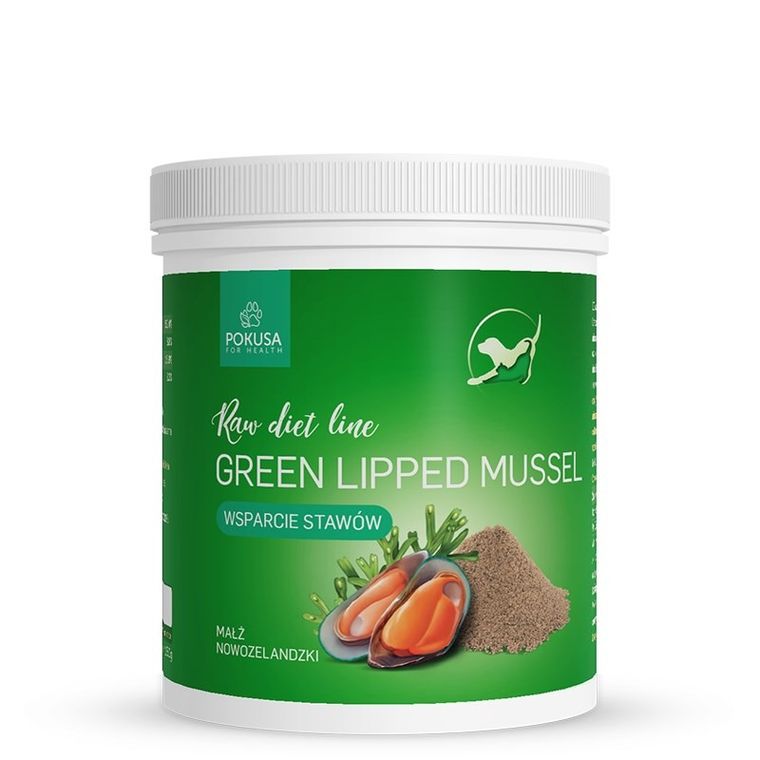 Pokusa, Raw Diet Line Green Lipped Mussel, suplement dla psa i kota, 150g