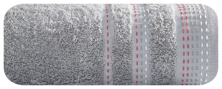 Pola, ręcznik z trzykolorową bordiurą w formie fastrygi, 50-90 cm