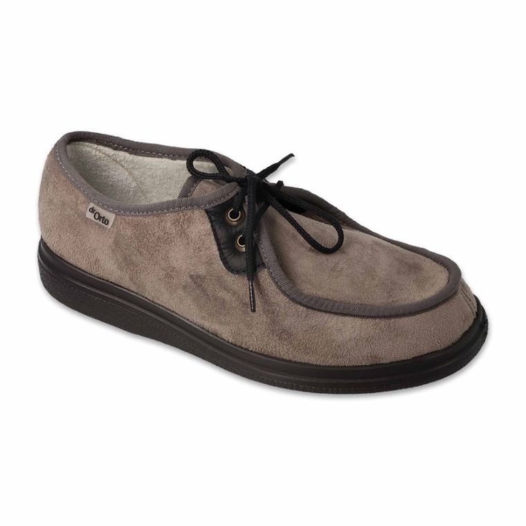 Półbuty męskie, zdrowotne, szare, Dr Orto
