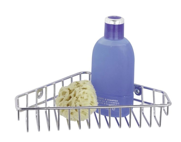 Półka łazienkowa, narożna, Ceres, srebrny