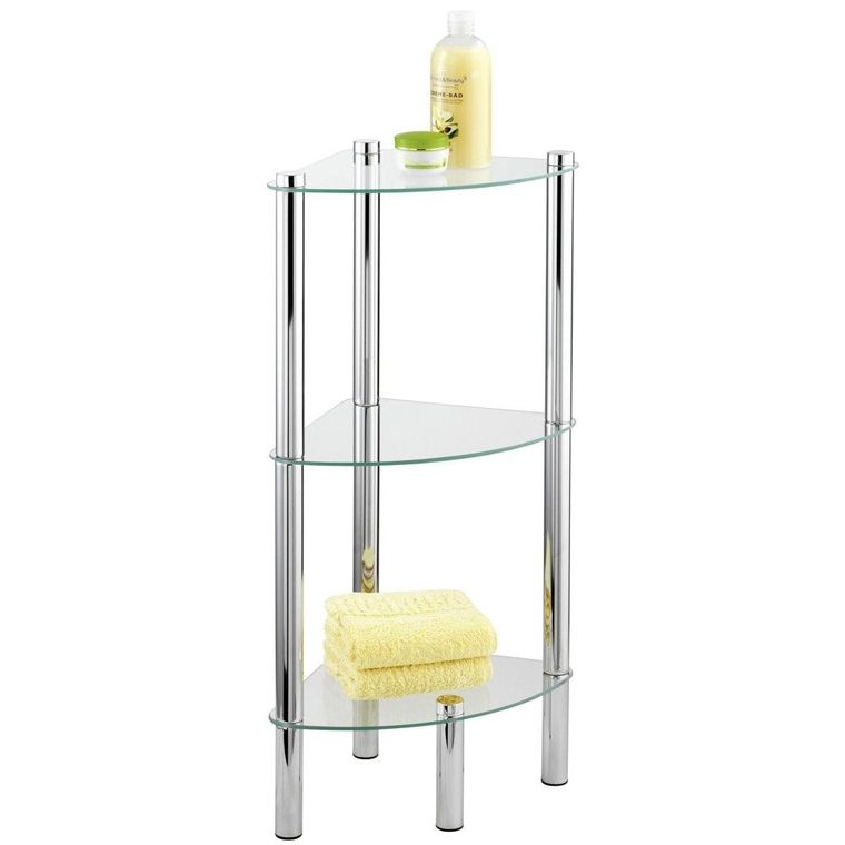 Półka łazienkowa narożna, Yego, 3 półki