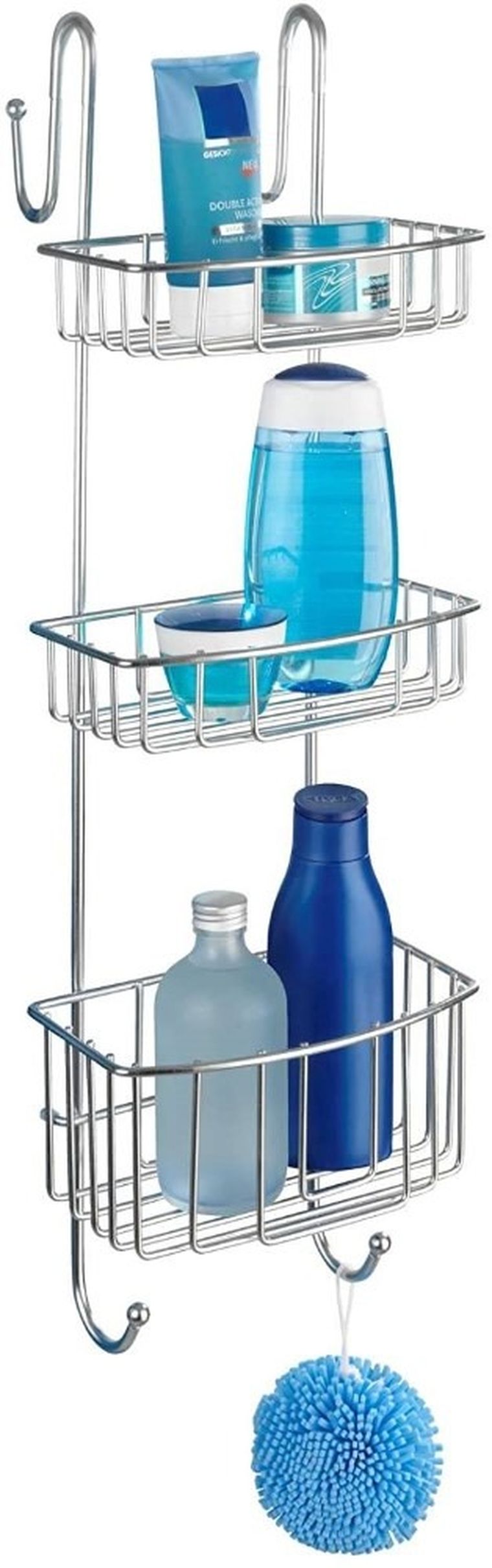 Półka łazienkowa, pod prysznic, Caddy olesi matt, trzypoziomowa