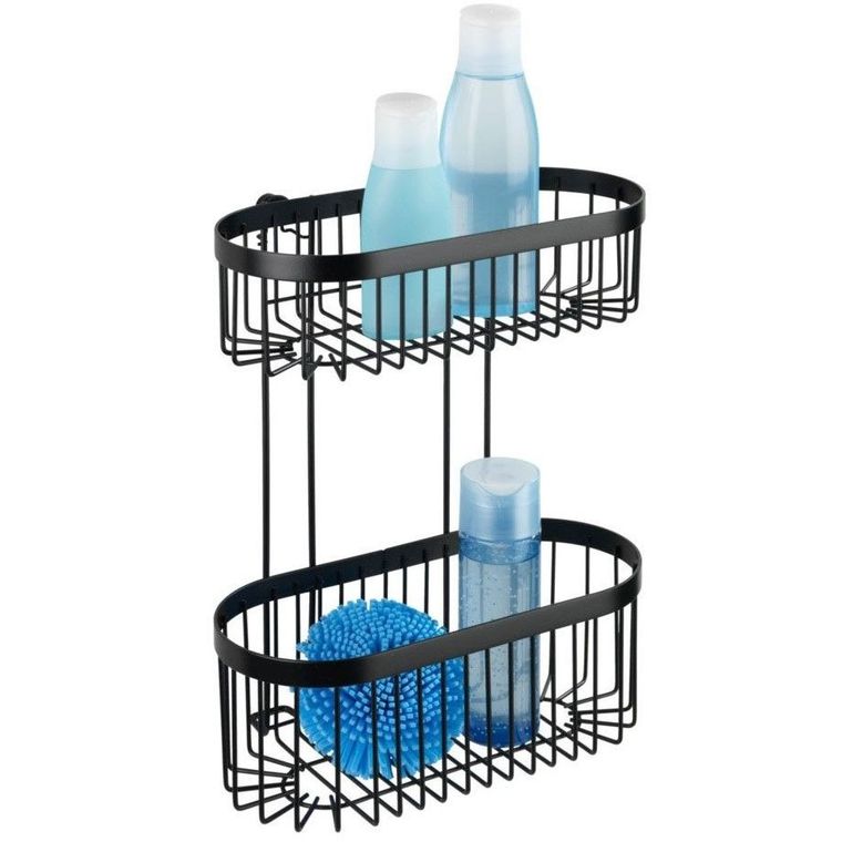 Półka łazienkowa, wisząca, classic-plus, 2 poziomy