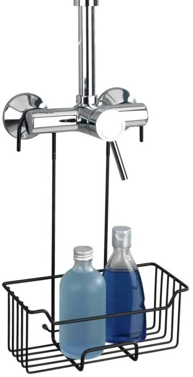 Półka łazienkowa, zawieszana na baterii prysznicowej, Caddy Milo, czarna