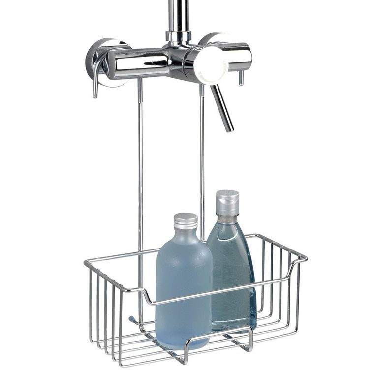 Półka łazienkowa, zawieszana na baterii prysznicowej, Caddy Milo, srebrna