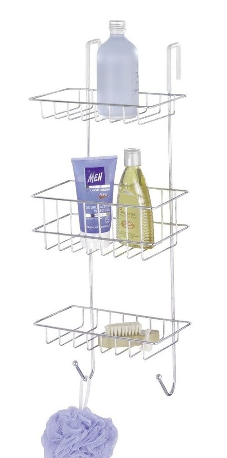 Półka pod prysznic 3 poziomy, regał pod prysznic z 3 koszami, Revigo