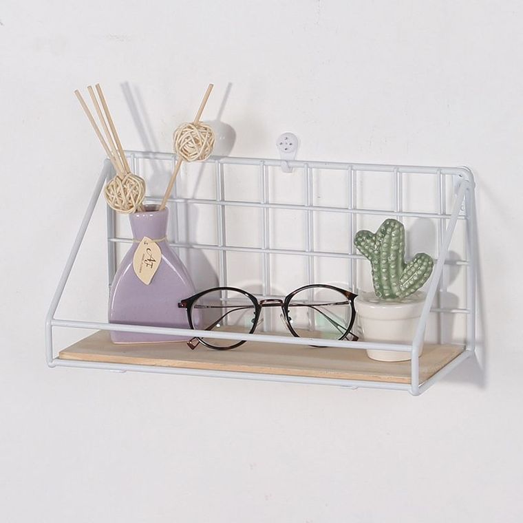 Półka ścienna, loft, biała, 25 cm