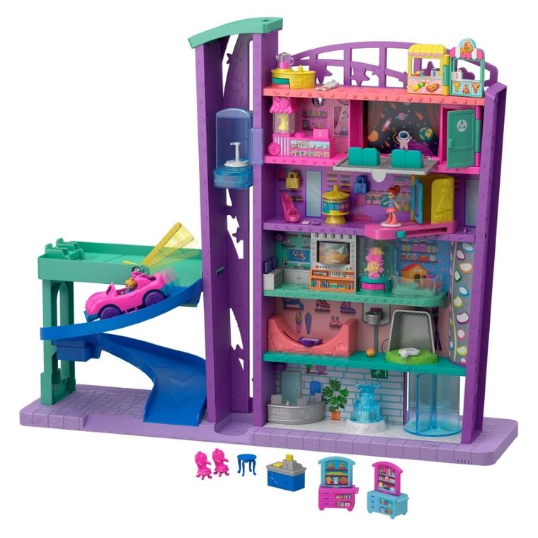 Polly Pocket, Centrum handlowe w Pollyville, zestaw z figurką i akcesoriami