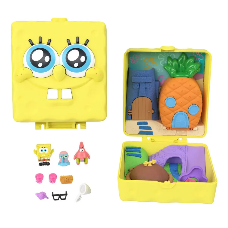 Polly Pocket, SpongeBob Kanciastoporty, zestaw kompaktowy do zabawy