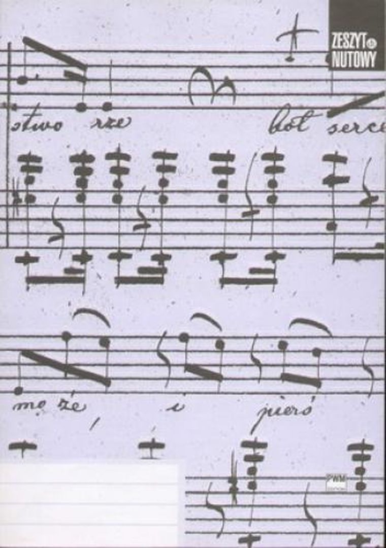 Polskie Wydawnictwo Muzyczne, zeszyt nutowy D1, A4 stojący 12 linii, 1 szt.