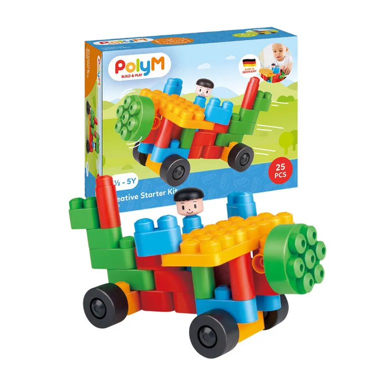 PolyM, Kreatywny zestaw startowy, klocki konstrukcyjne, 25 elementów