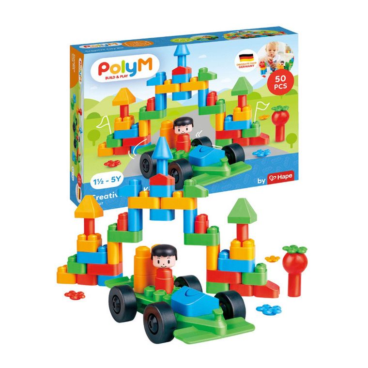 PolyM, Miasto, klocki konstrukcyjne, 50 elementów