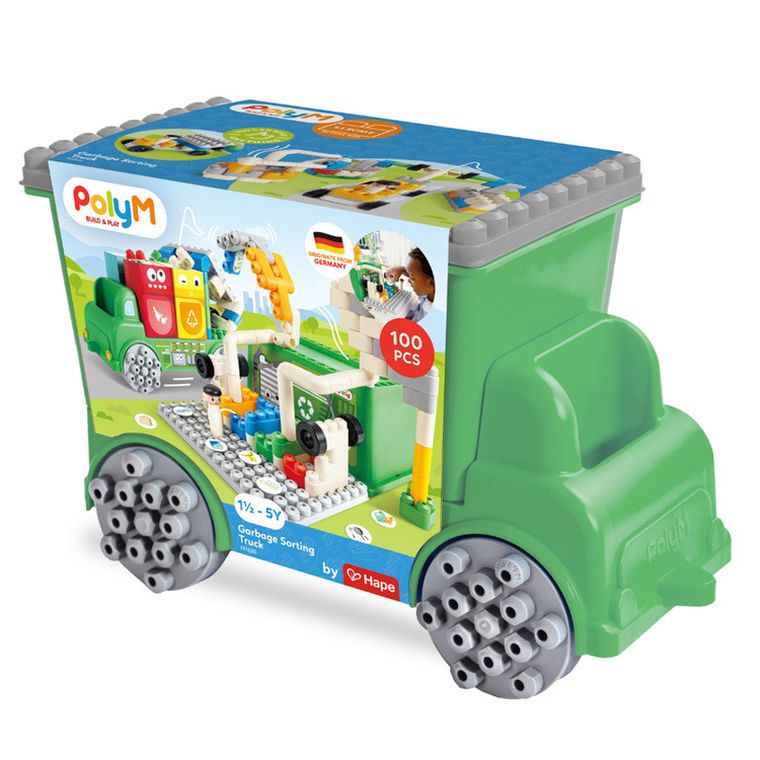 PolyM, Śmieciarka, klocki konstrukcyjne w aucie, 100 elementów