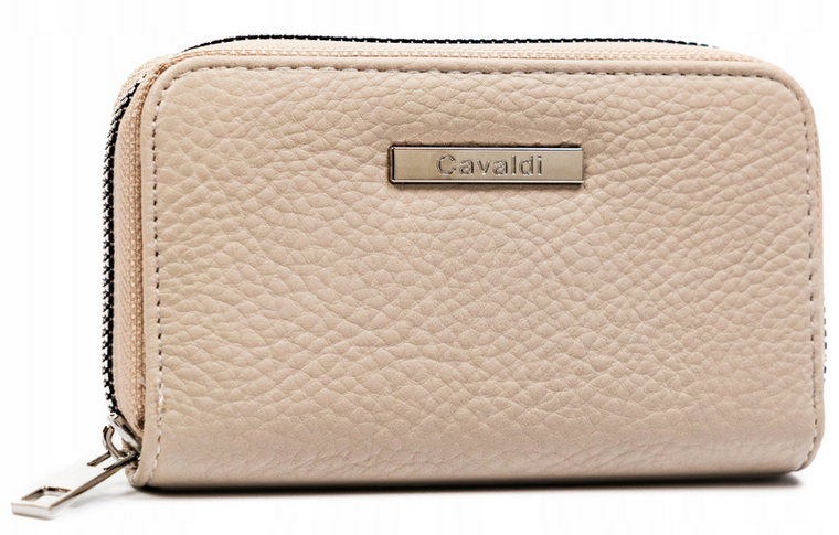 Portfel, beżowy, skóra ekologiczna, Cavaldi