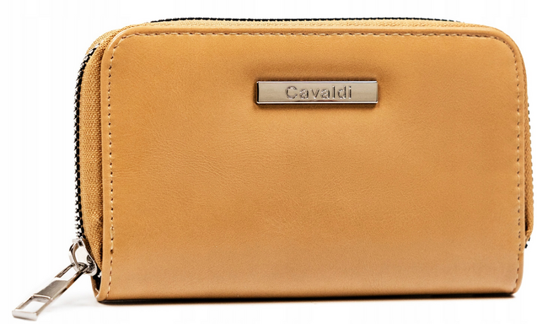 Portfel, beżowy, skóra ekologiczna, Cavaldi