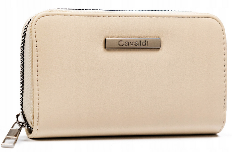 Portfel, beżowy, skóra ekologiczna, Cavaldi