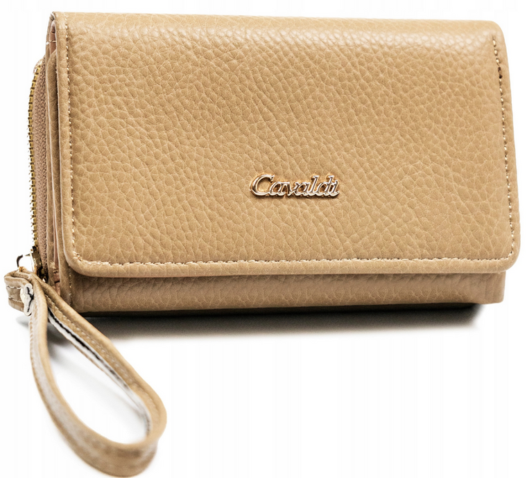 Portfel, beżowy, skóra ekologiczna, Cavaldi